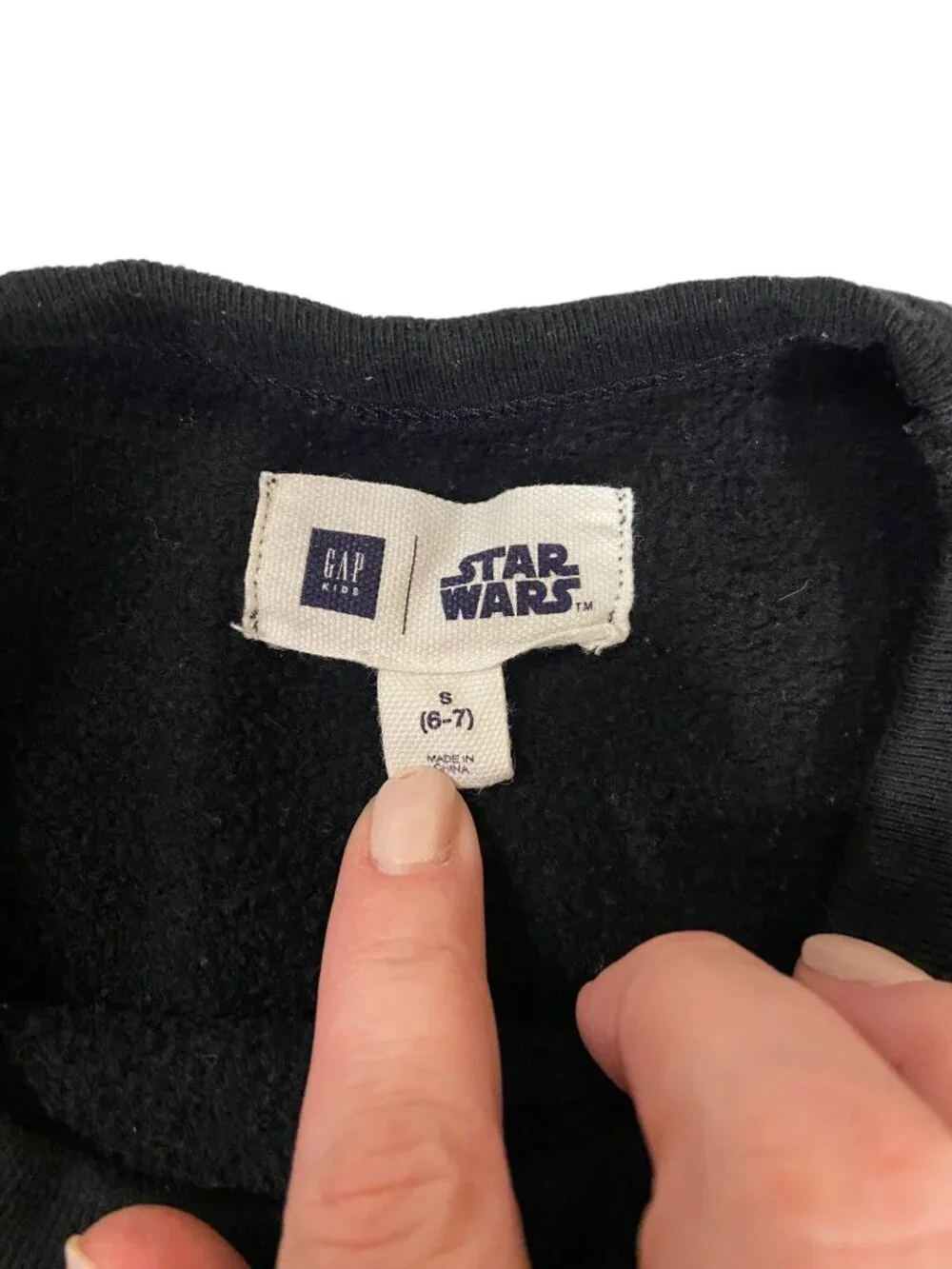 Gap Star Wars Rogue One Crewneck Sweatshirt Black Size S (6-7) Back To School